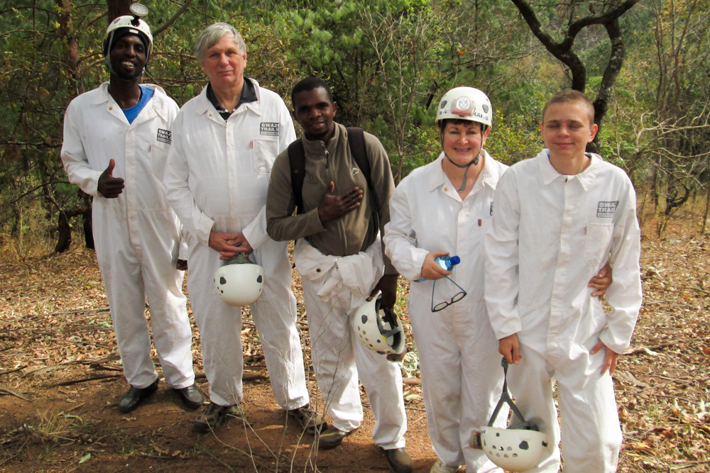 Kitted up, ready to enter the caves!